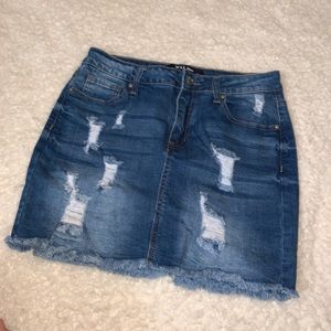 Dark blue jean skirt
